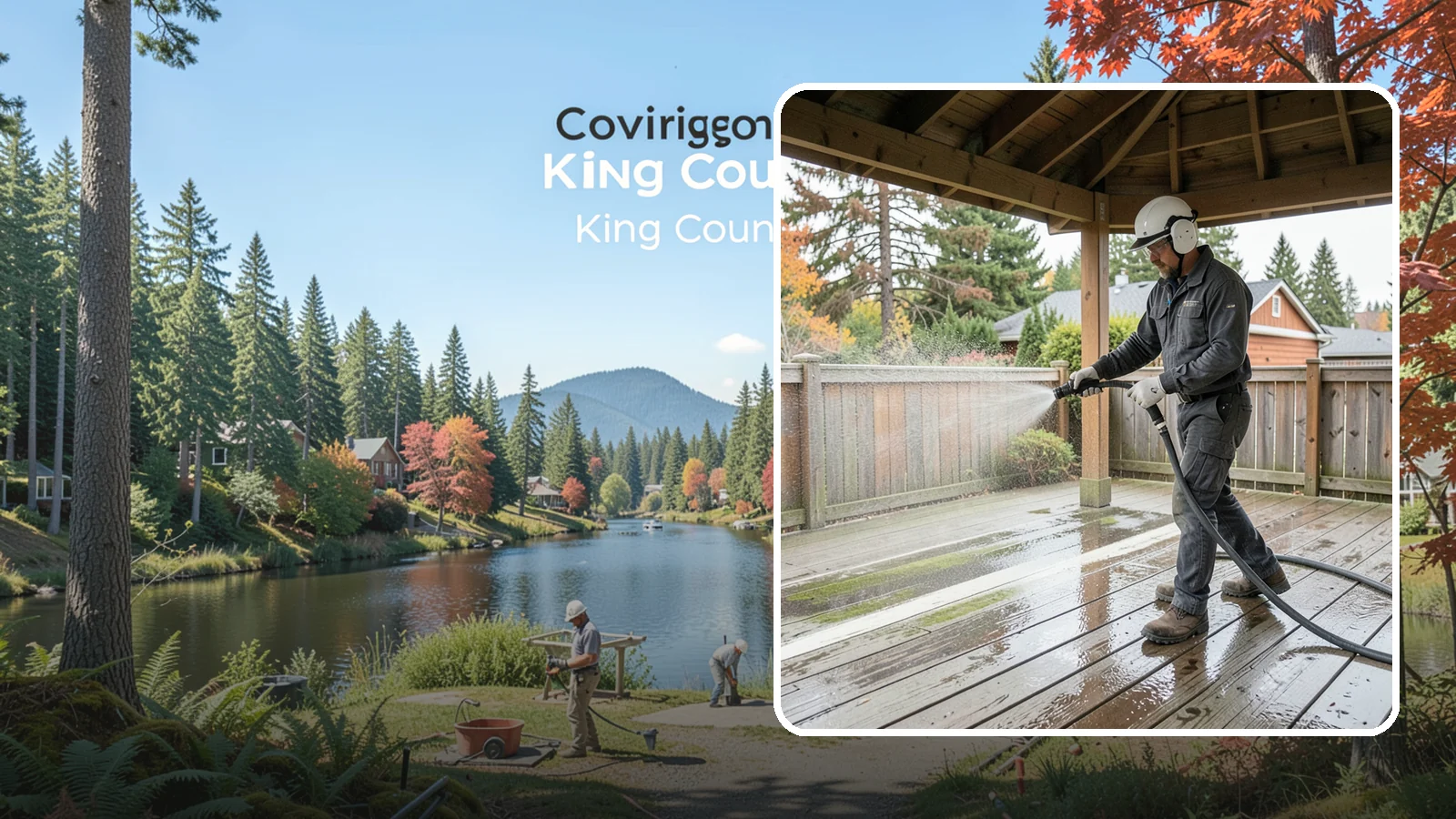 Gazebo Washing in Covington, King County, WA - Wash gazebos inside and out to remove the moss, cobwebs, and mildew that collect in a shaded garden structure.