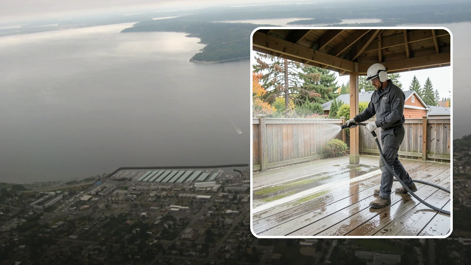 Gazebo Washing in Des Moines, King County, WA - Wash gazebos inside and out to remove the moss, cobwebs, and mildew that collect in a shaded garden structure.