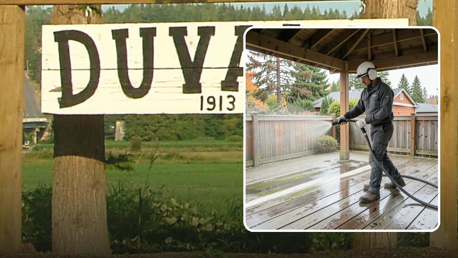Gazebo Washing in Duvall, King County, WA - Wash gazebos inside and out to remove the moss, cobwebs, and mildew that collect in a shaded garden structure.