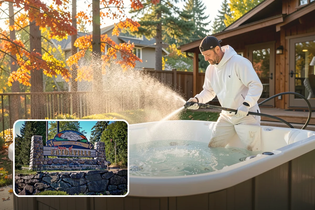 Gazebo Washing in Eatonville, Pierce County, WA - Removes roof moss and interior mildew from the structure