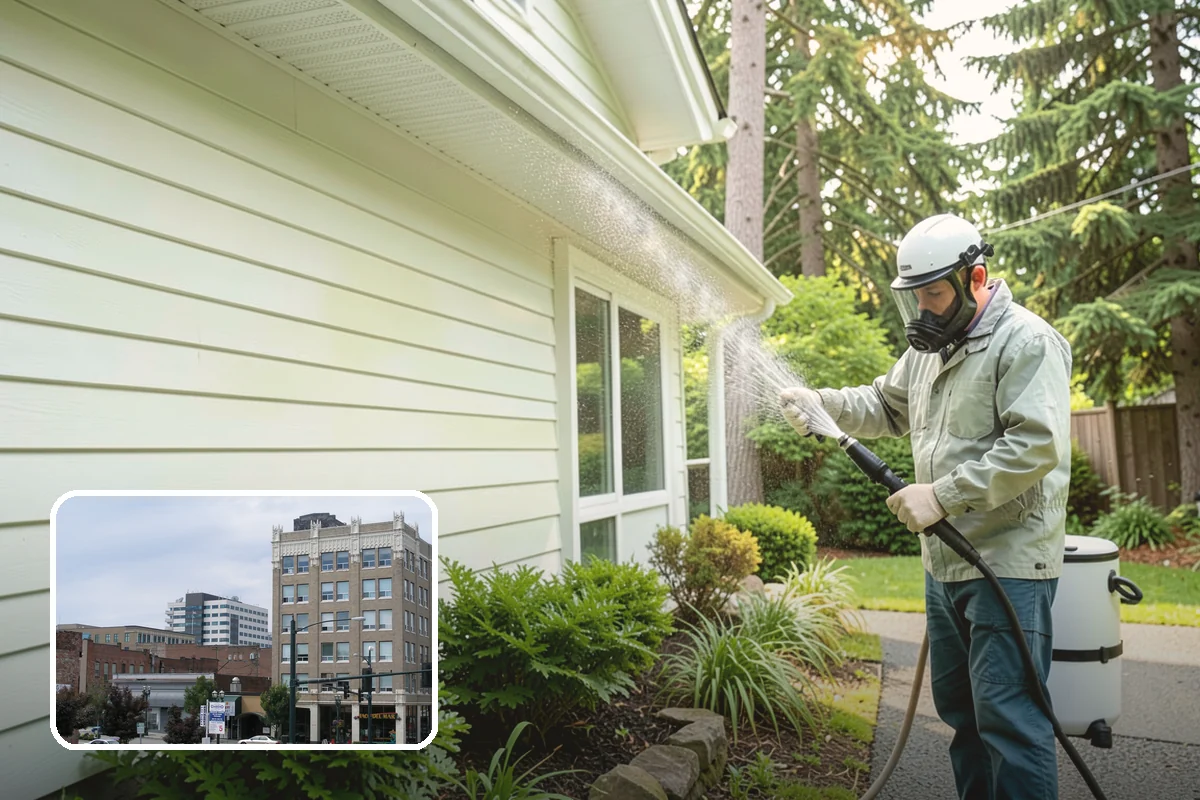 Gazebo Washing in Everett, Snohomish County, WA - Removes roof moss and interior mildew from the structure