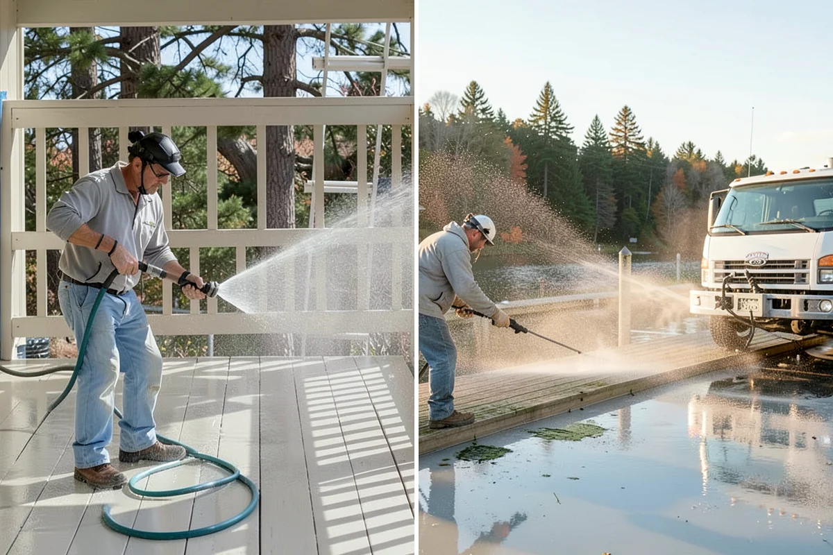 Gazebo Washing in Federal Way, King County, WA - Sweep debris and cobwebs from the interior and roof