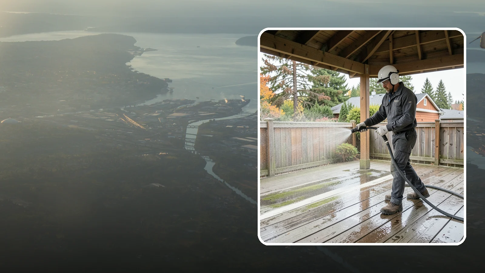 Gazebo Washing in Fife, Pierce County, WA - Wash gazebos inside and out to remove the moss, cobwebs, and mildew that collect in a shaded garden structure.