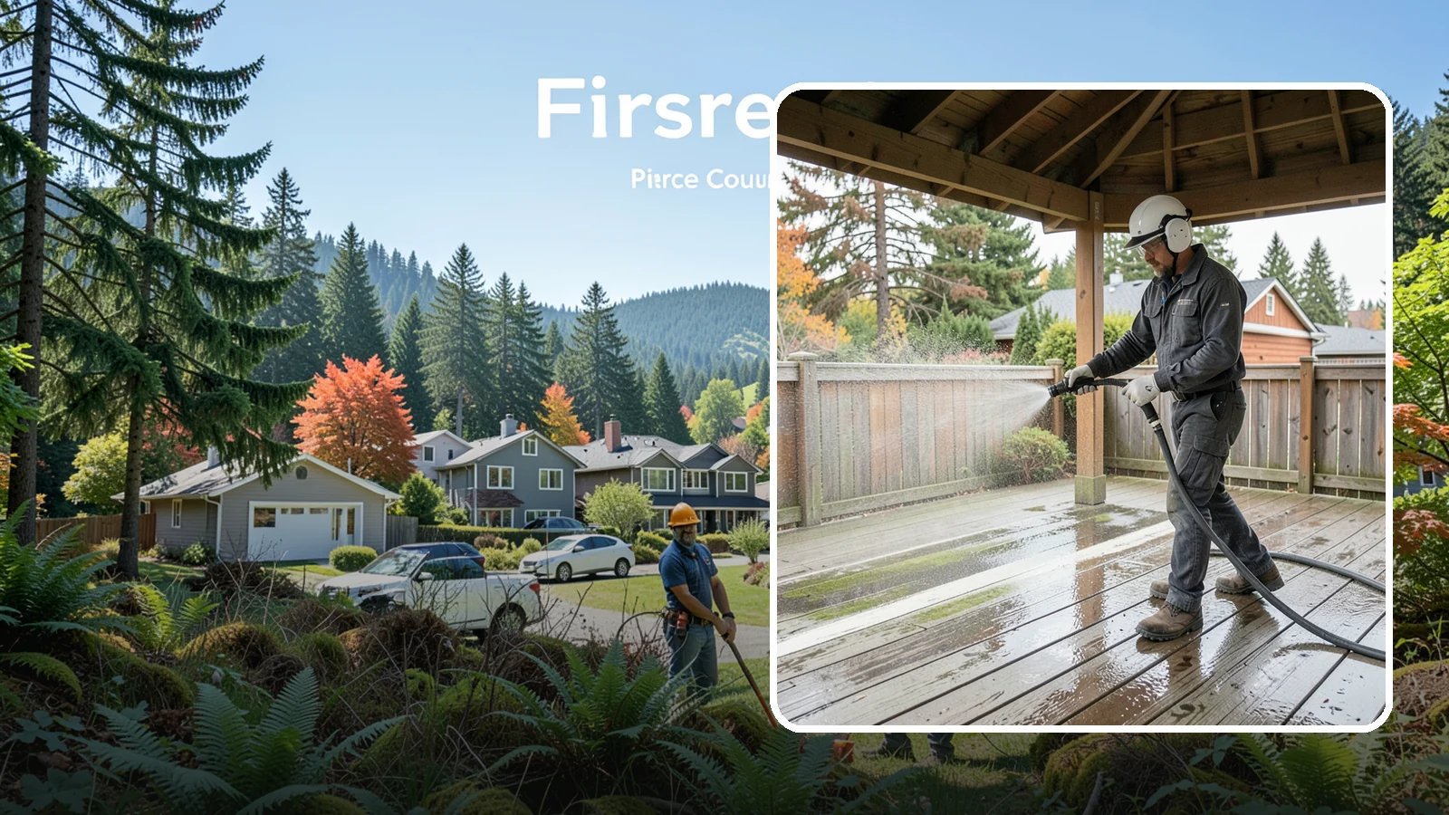 Gazebo Washing in Fircrest, Pierce County, WA - Wash gazebos inside and out to remove the moss, cobwebs, and mildew that collect in a shaded garden structure.