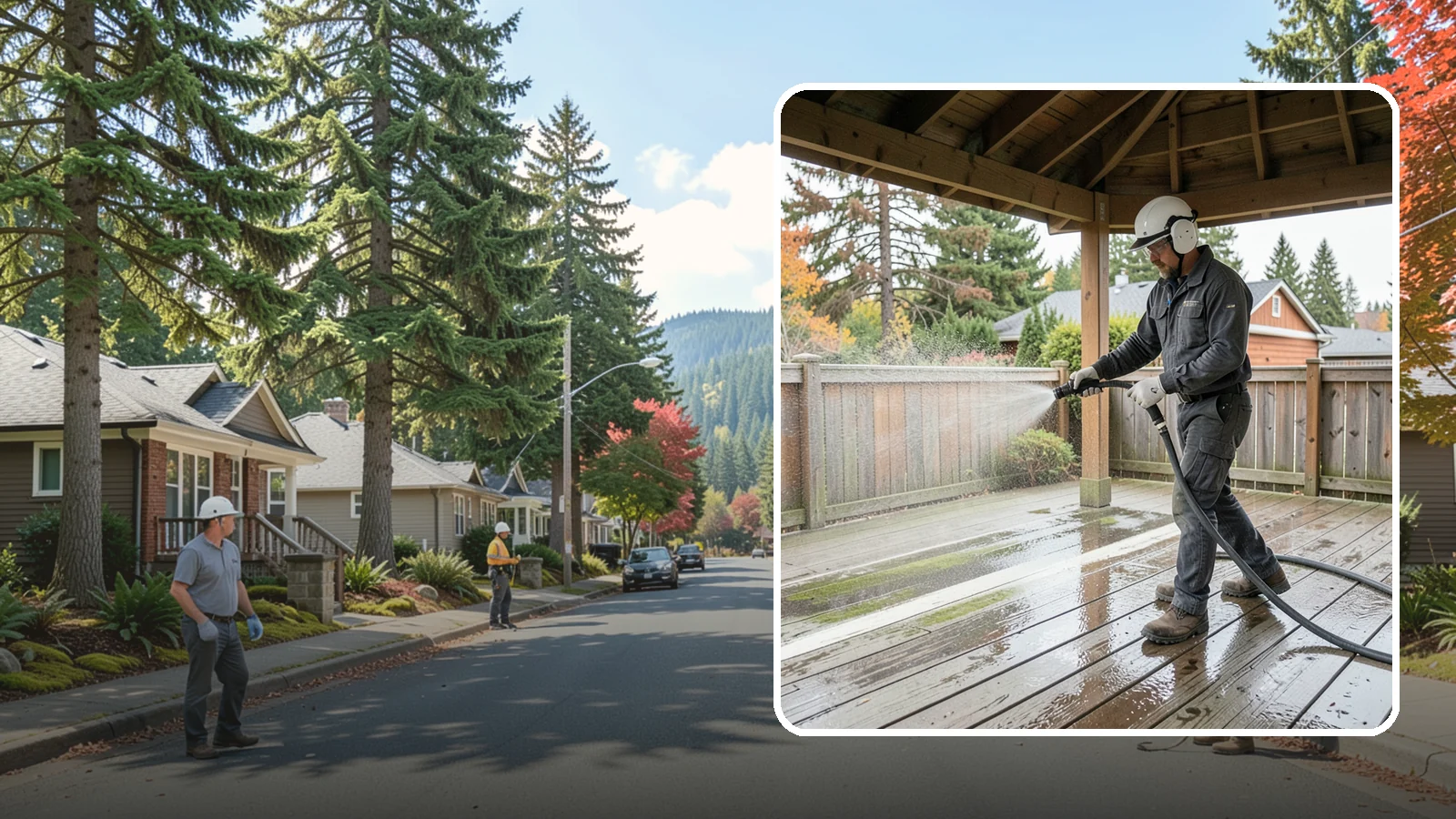 Gazebo Washing in Hunts Point, King County, WA - Wash gazebos inside and out to remove the moss, cobwebs, and mildew that collect in a shaded garden structure.