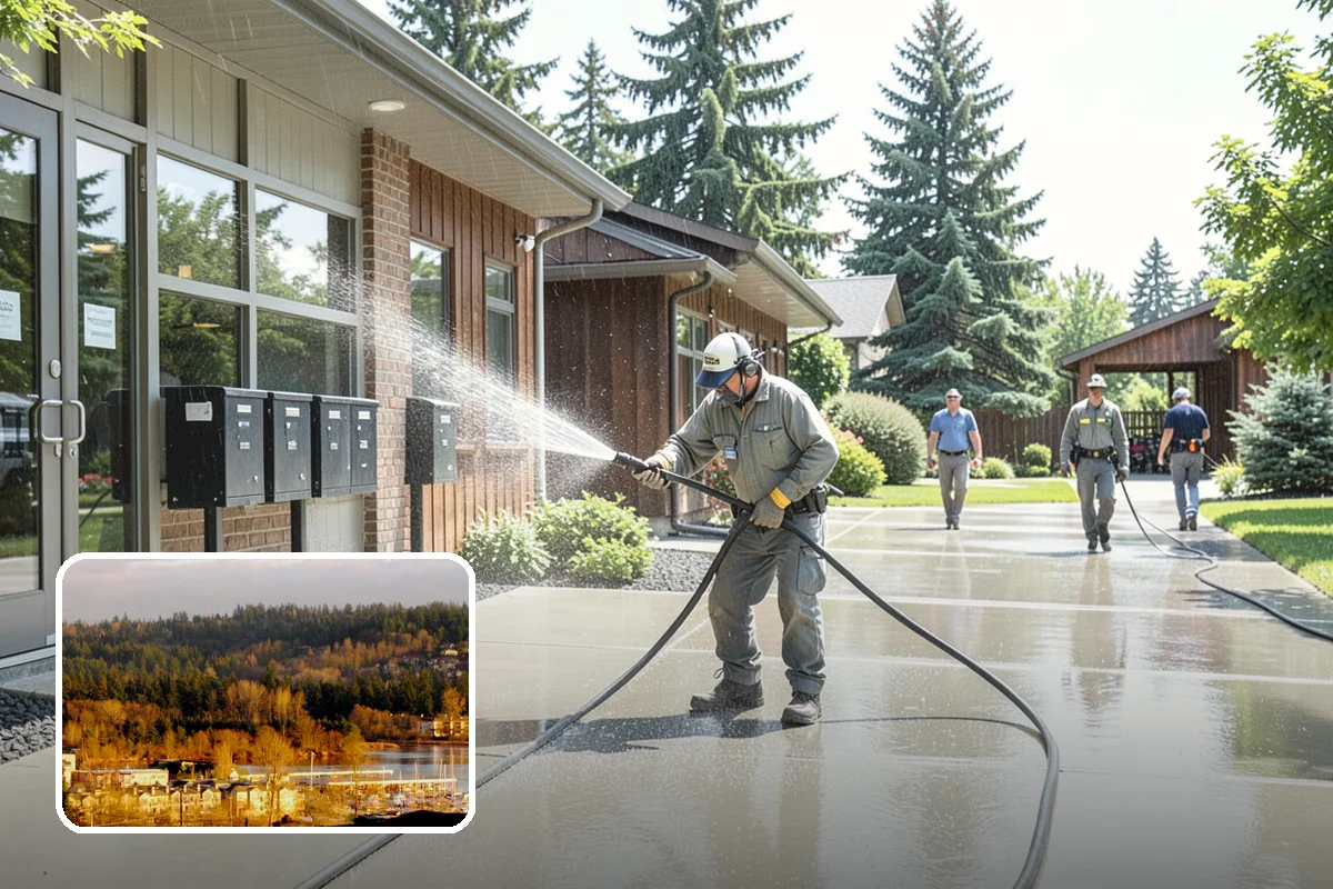 Gazebo Washing in Kenmore, King County, WA - Removes roof moss and interior mildew from the structure