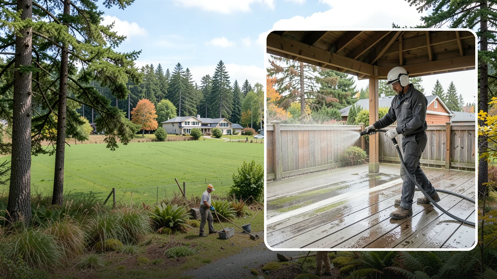 Gazebo Washing in Lyman, Skagit County, WA - Wash gazebos inside and out to remove the moss, cobwebs, and mildew that collect in a shaded garden structure.