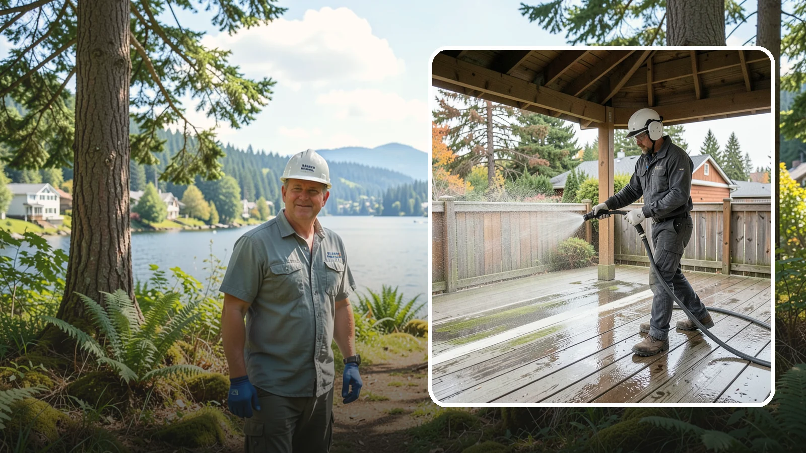Gazebo Washing in Milton, King County, WA - Wash gazebos inside and out to remove the moss, cobwebs, and mildew that collect in a shaded garden structure.