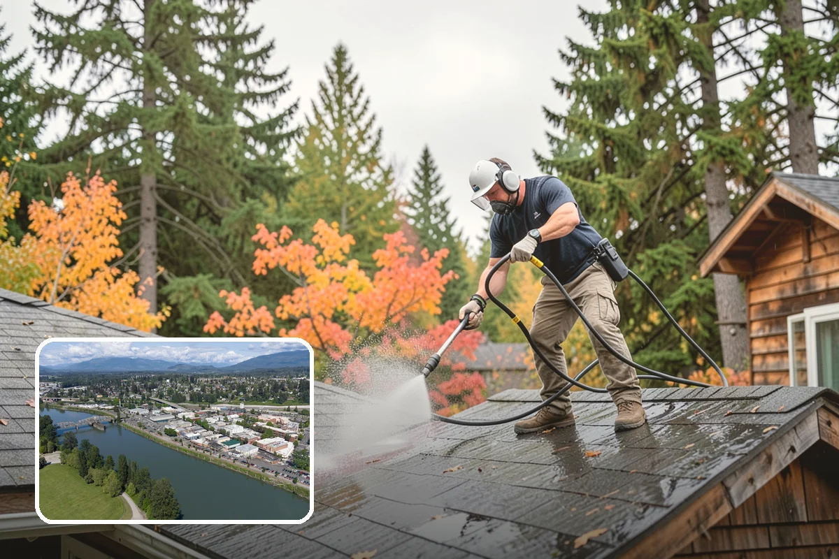 Gazebo Washing in Mount Vernon, Skagit County, WA - Removes roof moss and interior mildew from the structure