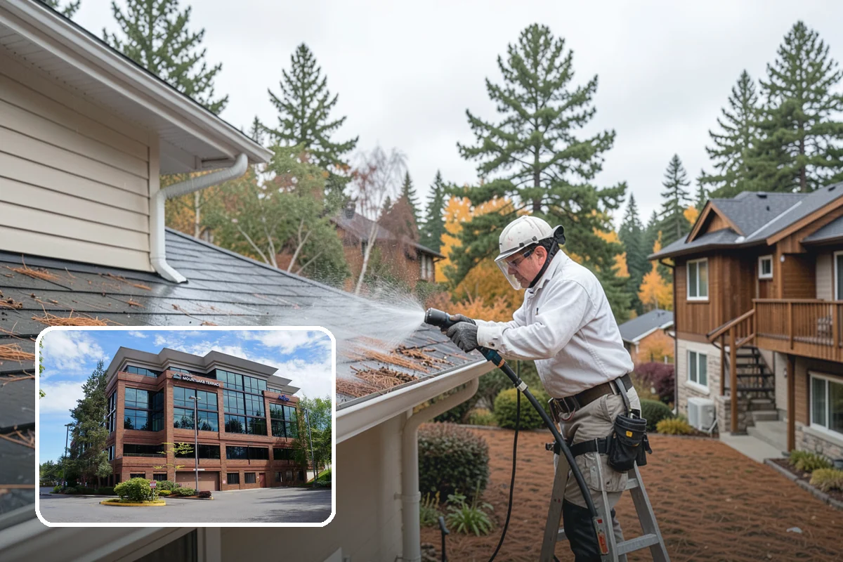 Gazebo Washing in Mountlake Terrace, Snohomish County, WA - Removes roof moss and interior mildew from the structure