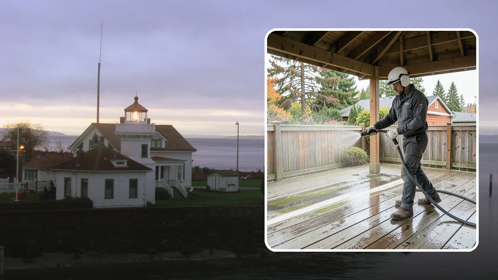 Gazebo Washing in Mukilteo, Snohomish County, WA - Wash gazebos inside and out to remove the moss, cobwebs, and mildew that collect in a shaded garden structure.