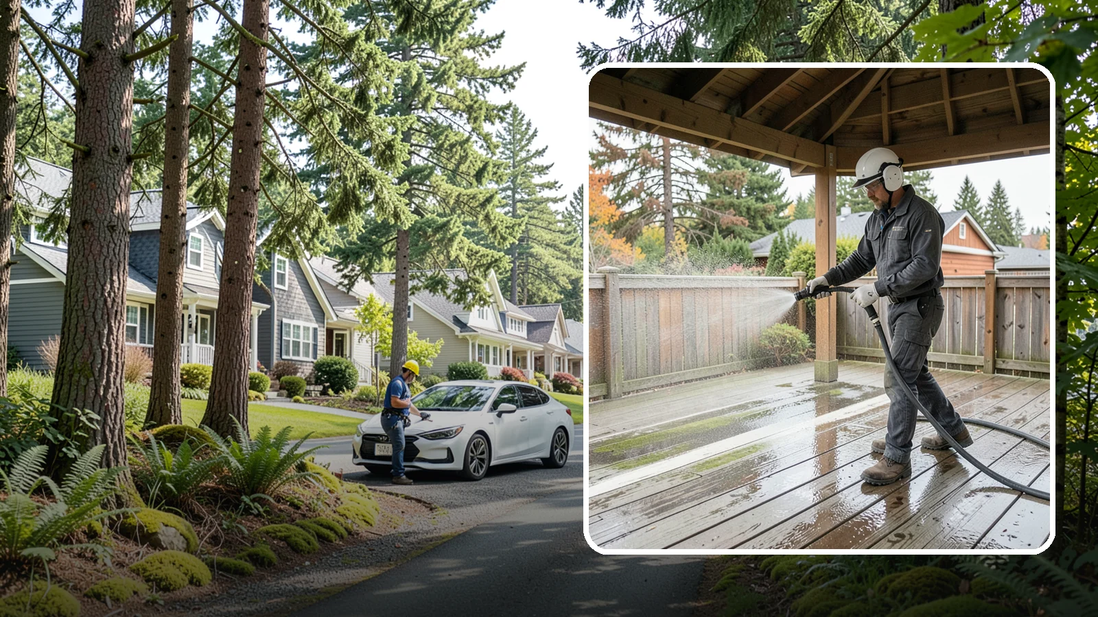 Gazebo Washing in Normandy Park, King County, WA - Wash gazebos inside and out to remove the moss, cobwebs, and mildew that collect in a shaded garden structure.