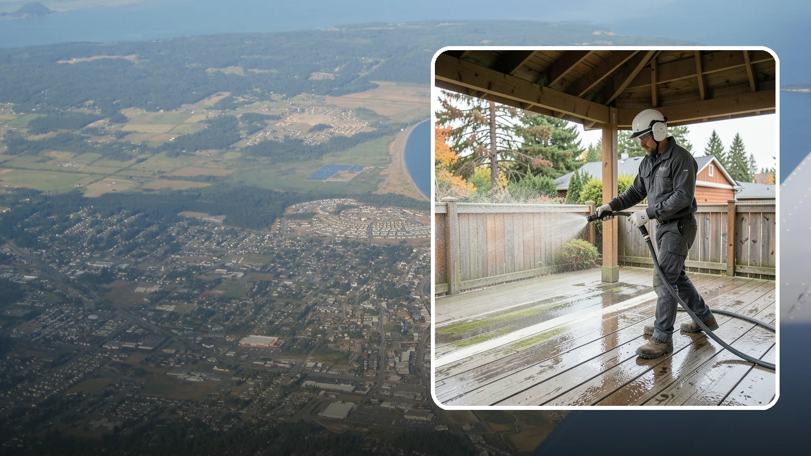 Gazebo Washing in Oak Harbor, Island County, WA - Wash gazebos inside and out to remove the moss, cobwebs, and mildew that collect in a shaded garden structure.