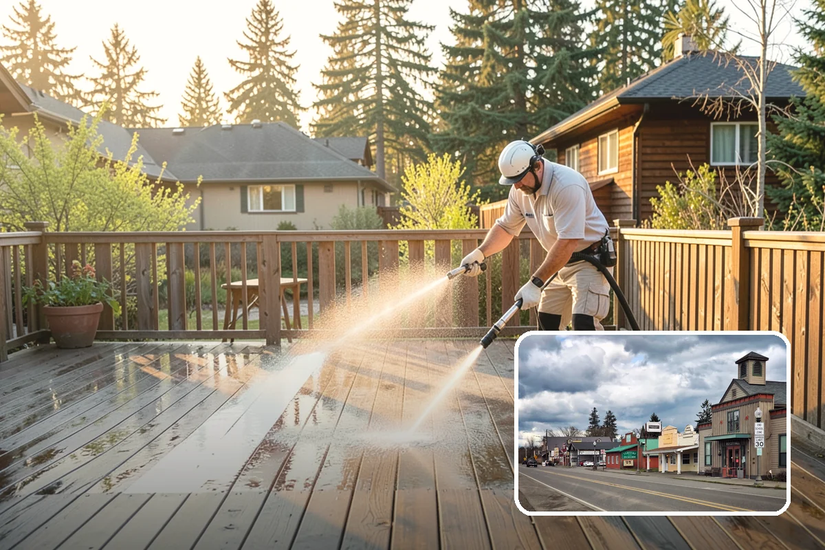 Gazebo Washing in Roy, Pierce County, WA - Removes roof moss and interior mildew from the structure