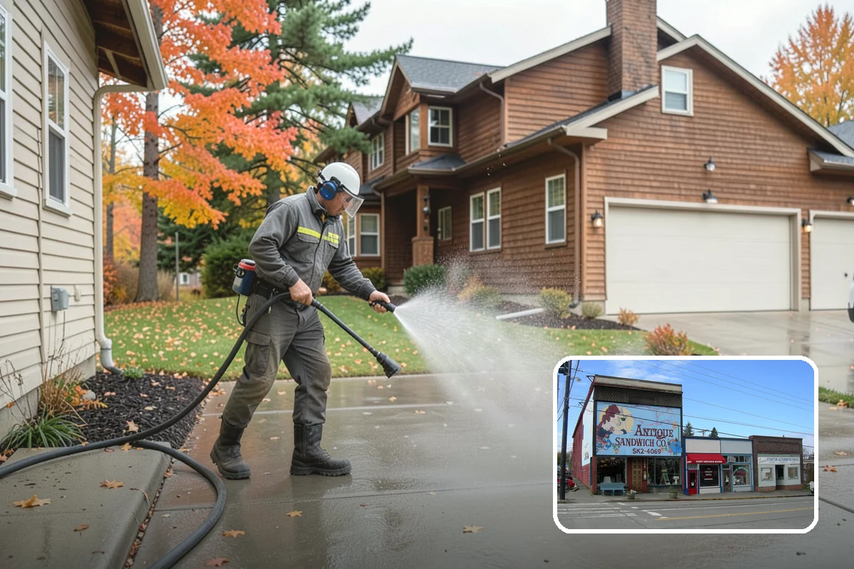 Gazebo Washing in Ruston, Pierce County, WA - Removes roof moss and interior mildew from the structure