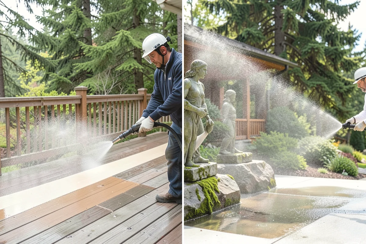 Gazebo Washing in Ruston, Pierce County, WA - Sweep debris and cobwebs from the interior and roof