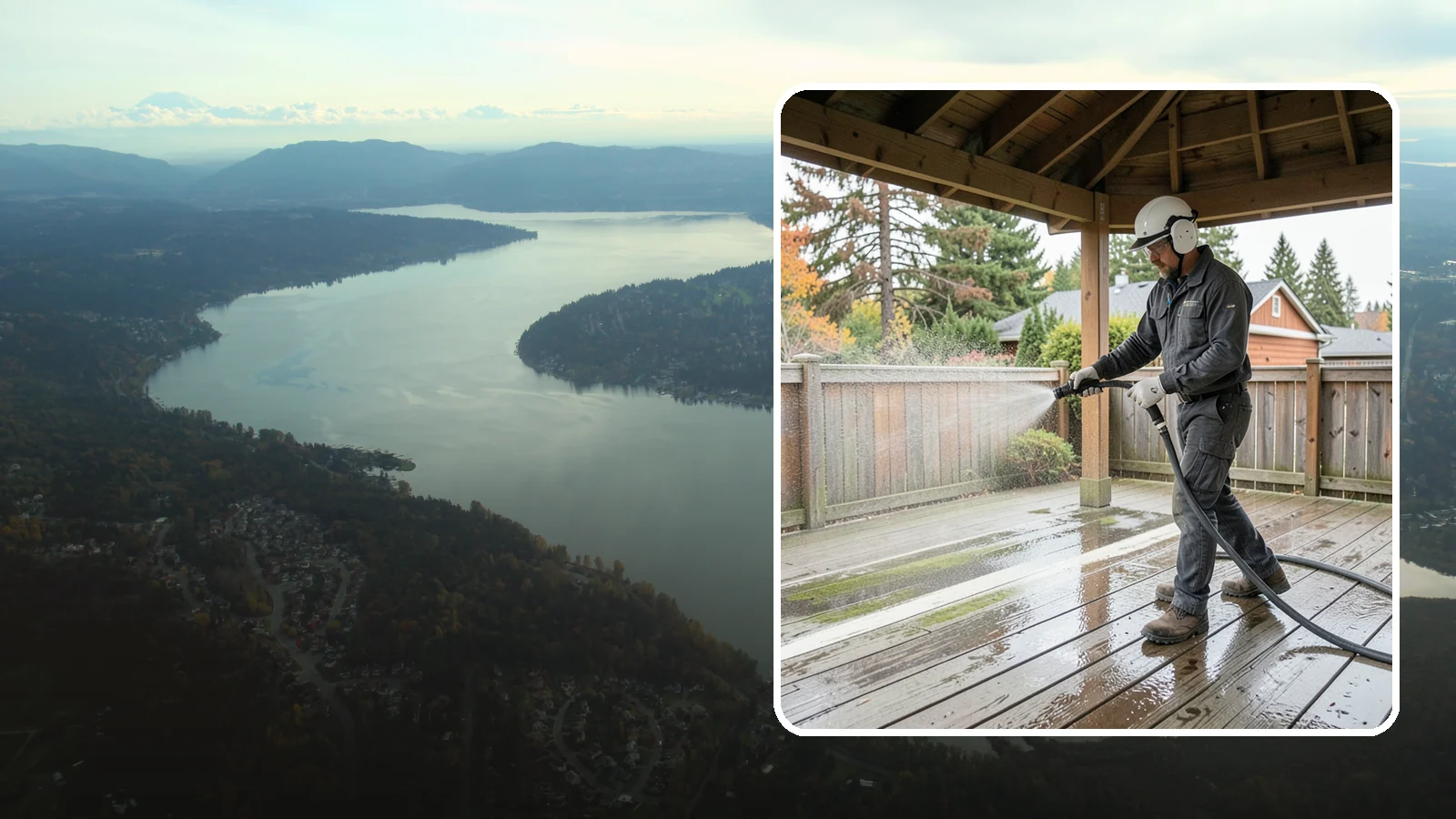 Gazebo Washing in Sammamish, King County, WA - Wash gazebos inside and out to remove the moss, cobwebs, and mildew that collect in a shaded garden structure.