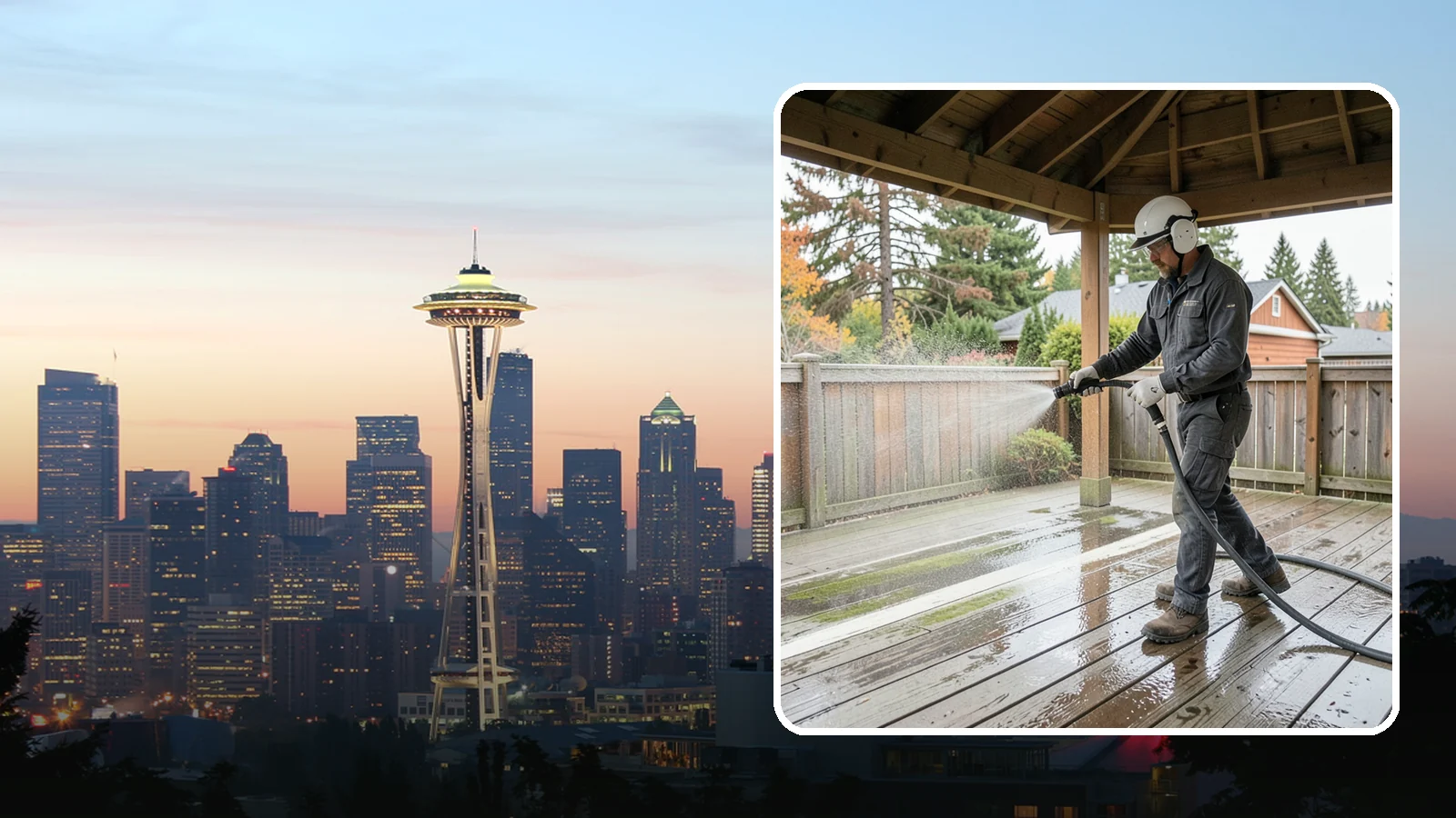 Gazebo Washing in Seattle, King County, WA - Wash gazebos inside and out to remove the moss, cobwebs, and mildew that collect in a shaded garden structure.