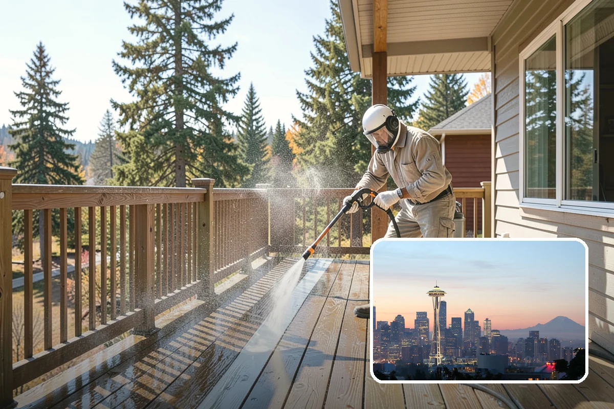Gazebo Washing in Seattle, King County, WA - Removes roof moss and interior mildew from the structure