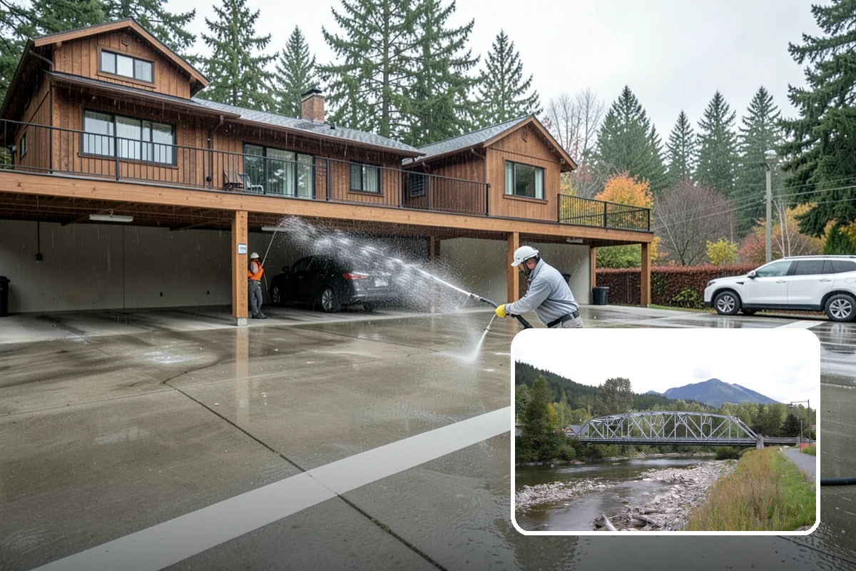 Gazebo Washing in Skykomish, King County, WA - Removes roof moss and interior mildew from the structure