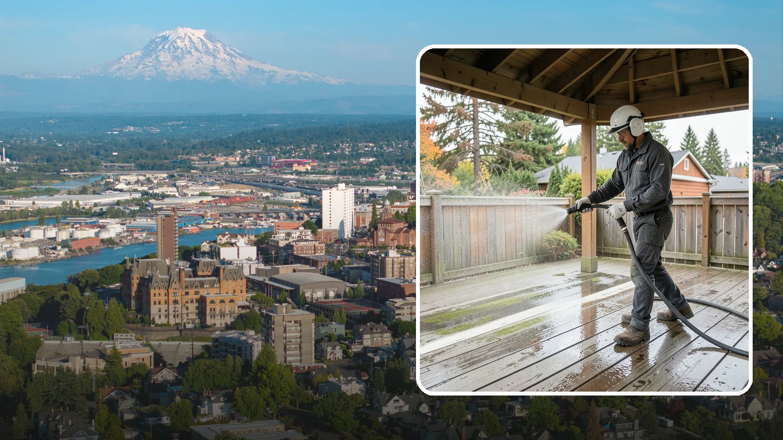 Gazebo Washing in Tacoma, Pierce County, WA - Wash gazebos inside and out to remove the moss, cobwebs, and mildew that collect in a shaded garden structure.