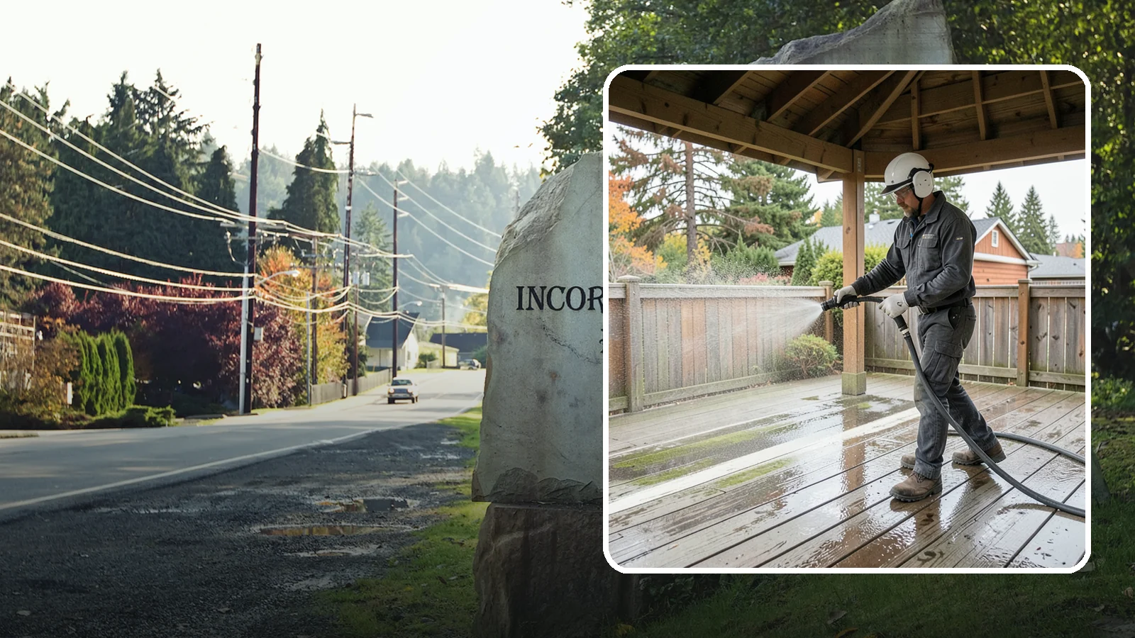 Gazebo Washing in Wilkeson, Pierce County, WA - Wash gazebos inside and out to remove the moss, cobwebs, and mildew that collect in a shaded garden structure.