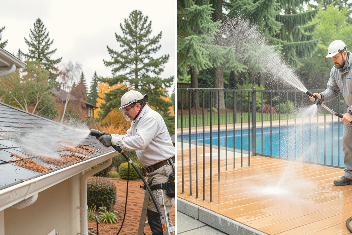 Glass Cleaning in Algona, King County, WA - Rinse loose debris and pollen from the glass