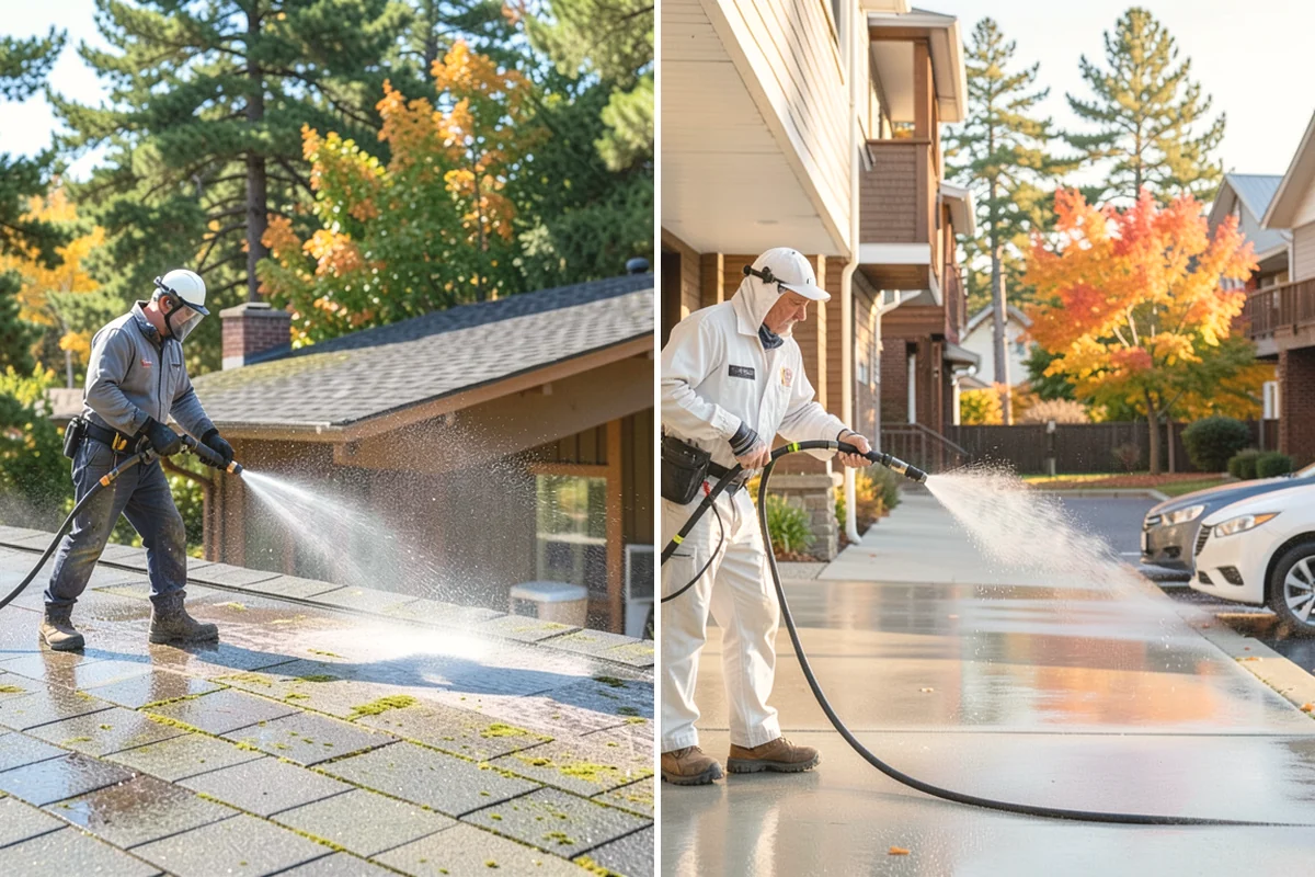 Glass Cleaning in Anacortes, Skagit County, WA - Rinse loose debris and pollen from the glass