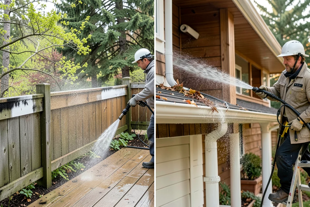 Glass Cleaning in Arlington, Snohomish County, WA - Rinse loose debris and pollen from the glass