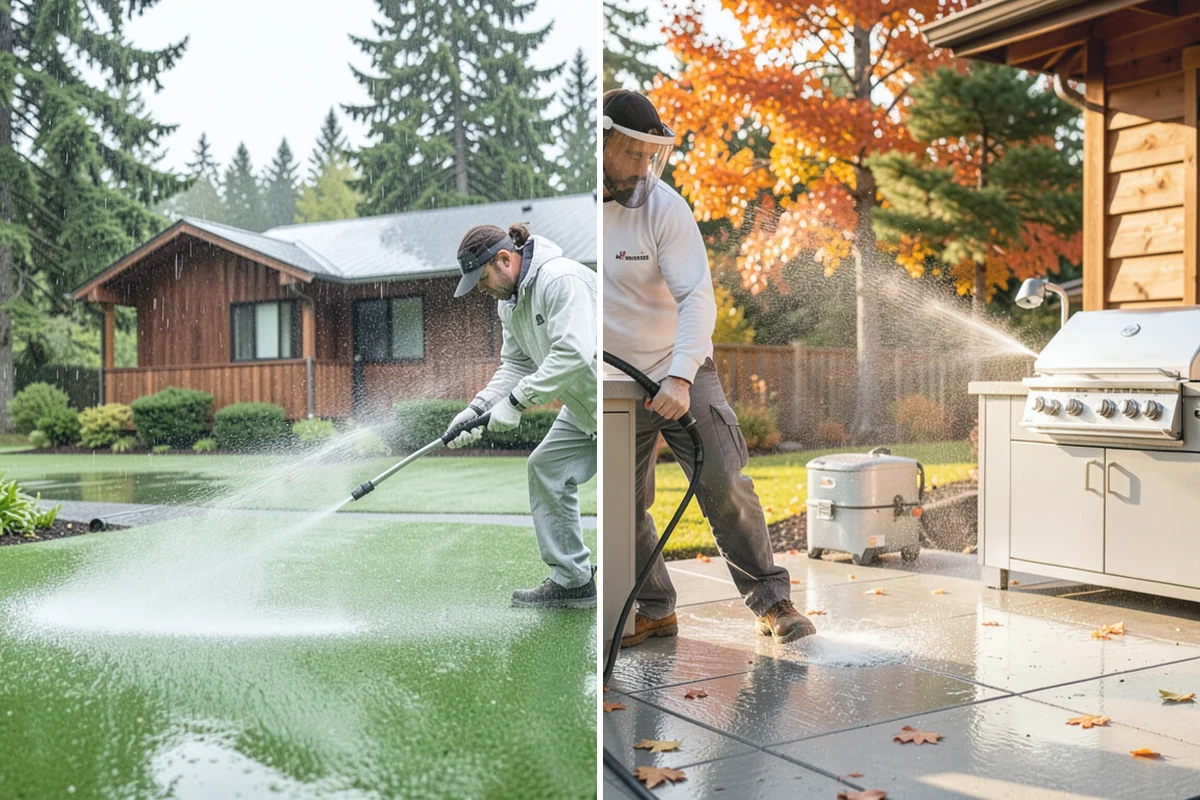 Glass Cleaning in Auburn, King County, WA - Rinse loose debris and pollen from the glass