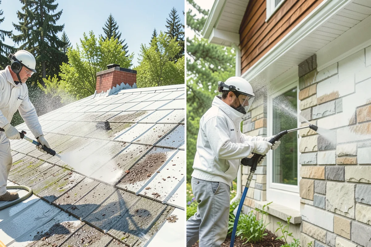 Glass Cleaning in Bellevue, King County, WA - Rinse loose debris and pollen from the glass