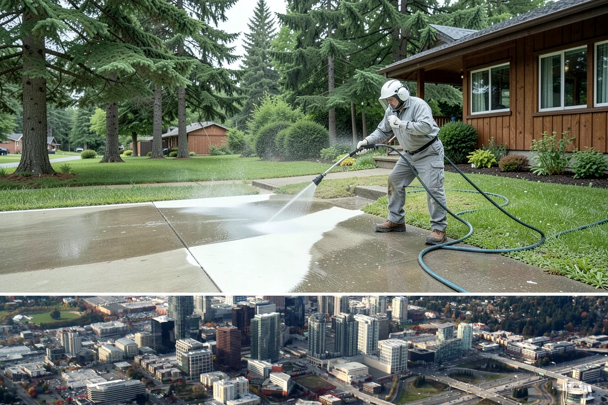 Glass Cleaning in Bellevue, King County, WA - Clean exterior glass in spring to clear winter grime, and again in early fall after the pollen and dry-season dust settle.