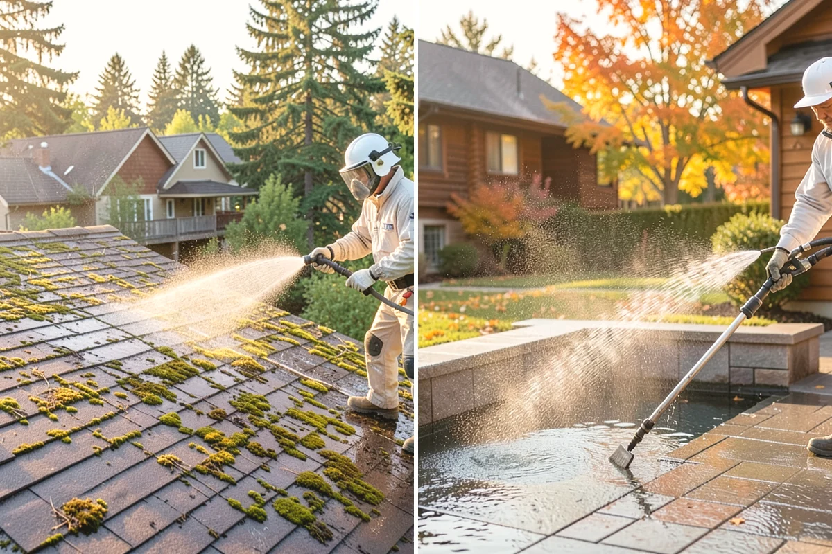Glass Cleaning in Black Diamond, King County, WA - Rinse loose debris and pollen from the glass