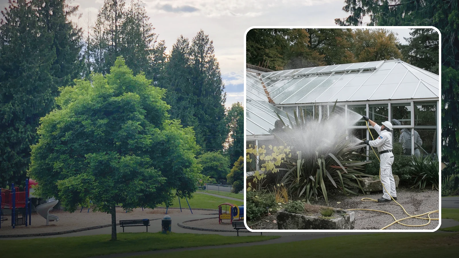 Glass Cleaning in Bonney Lake, Pierce County, WA - Streak-free exterior glass cleaning for windows, doors, and glass features that cuts through Northwest grime and mineral spotting.