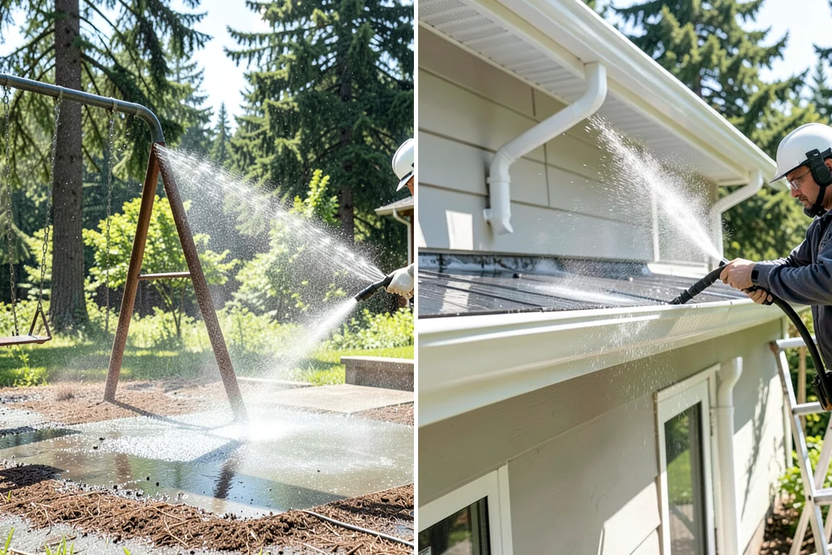 Glass Cleaning in Clyde Hill, King County, WA - Rinse loose debris and pollen from the glass