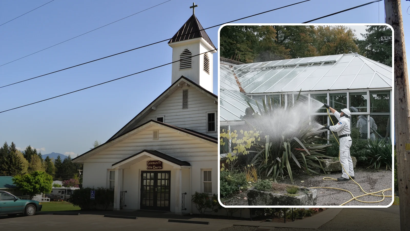 Glass Cleaning in Concrete, Skagit County, WA - Streak-free exterior glass cleaning for windows, doors, and glass features that cuts through Northwest grime and mineral spotting.