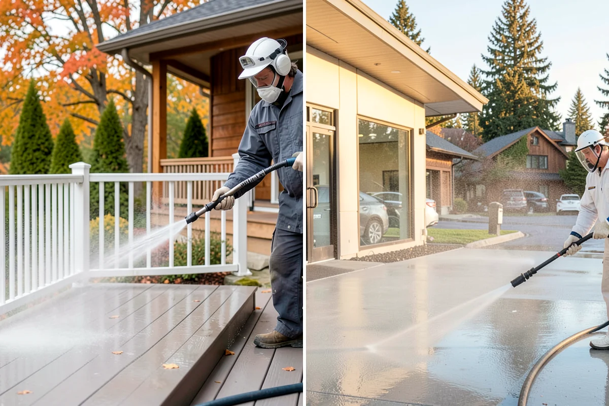 Glass Cleaning in Concrete, Skagit County, WA - Rinse loose debris and pollen from the glass