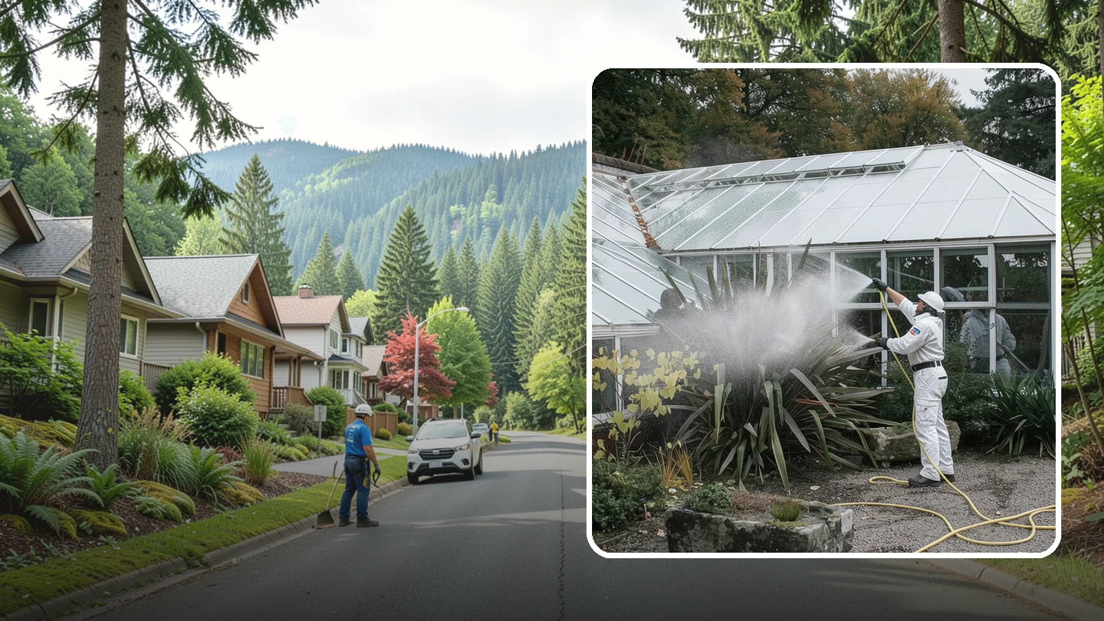 Glass Cleaning in Darrington, Snohomish County, WA - Streak-free exterior glass cleaning for windows, doors, and glass features that cuts through Northwest grime and mineral spotting.