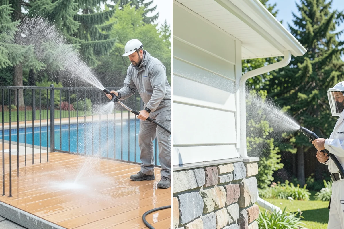 Glass Cleaning in Des Moines, King County, WA - Rinse loose debris and pollen from the glass