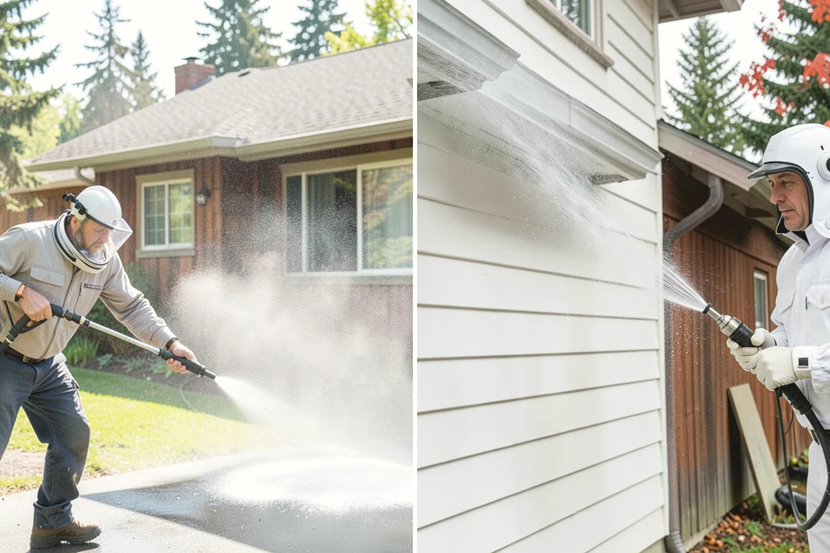 Glass Cleaning in Duvall, King County, WA - Rinse loose debris and pollen from the glass