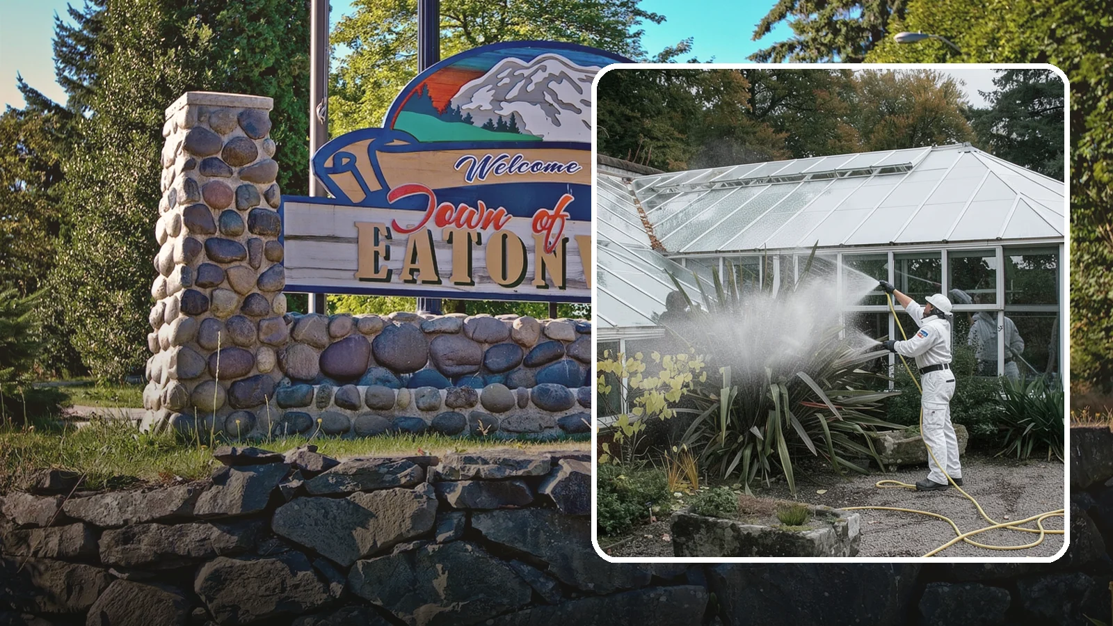 Glass Cleaning in Eatonville, Pierce County, WA - Streak-free exterior glass cleaning for windows, doors, and glass features that cuts through Northwest grime and mineral spotting.