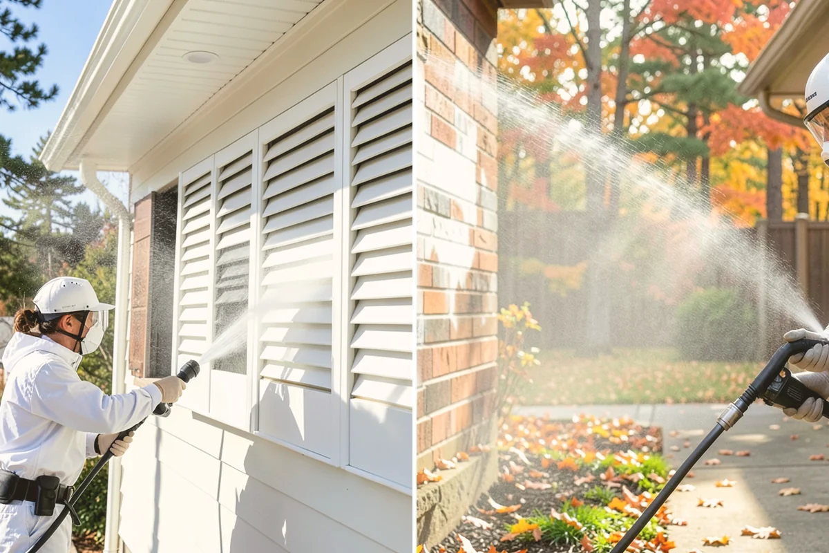 Glass Cleaning in Eatonville, Pierce County, WA - Rinse loose debris and pollen from the glass