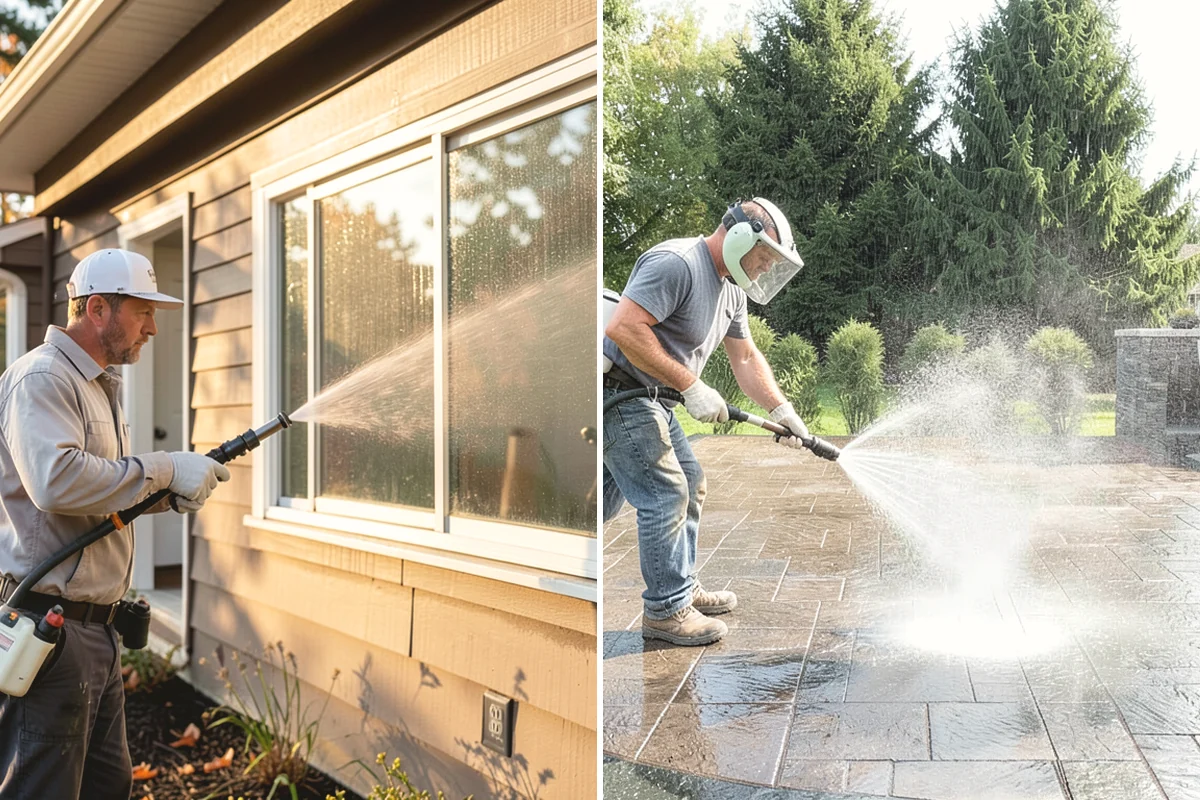 Glass Cleaning in Edgewood, Pierce County, WA - Rinse loose debris and pollen from the glass