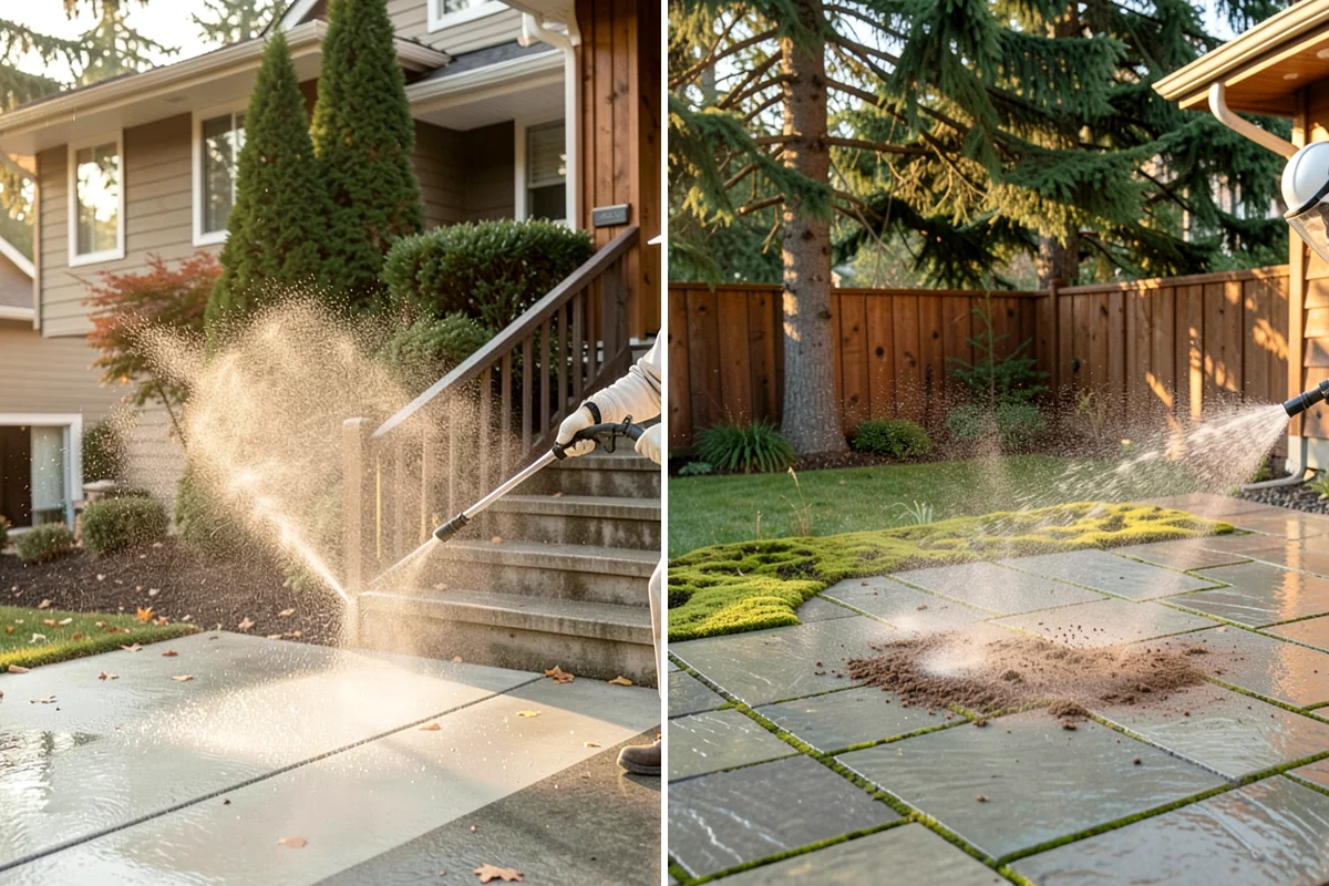 Glass Cleaning in Federal Way, King County, WA - Rinse loose debris and pollen from the glass