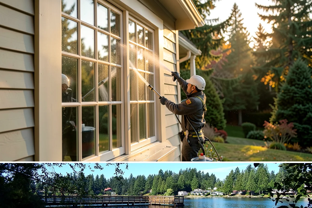 Glass Cleaning in Federal Way, King County, WA - Clean exterior glass in spring to clear winter grime, and again in early fall after the pollen and dry-season dust settle.