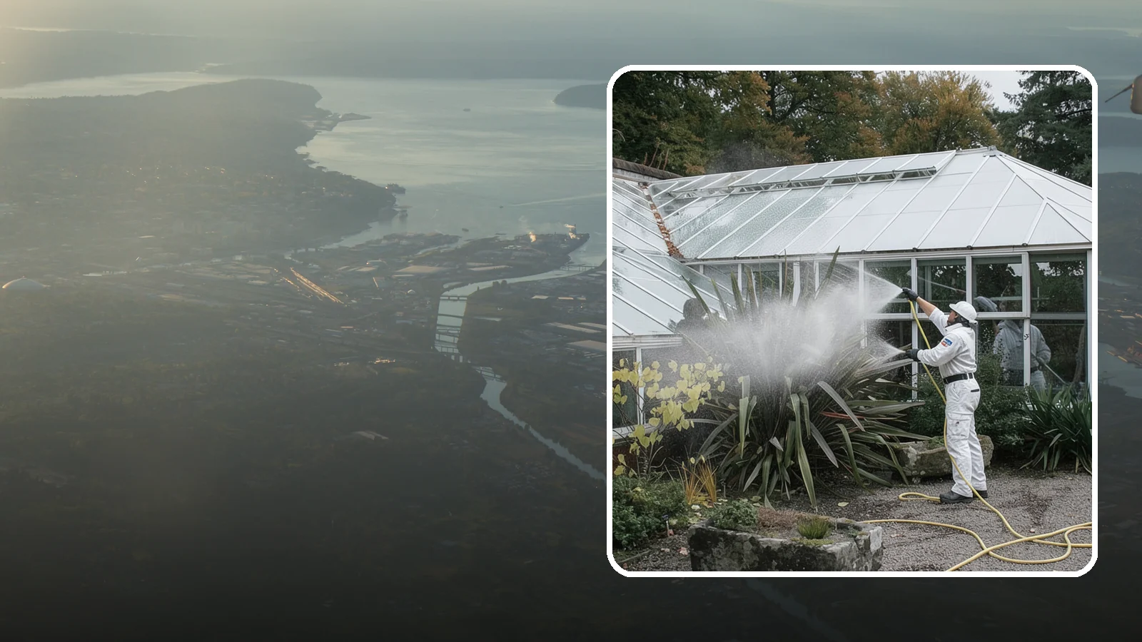Glass Cleaning in Fife, Pierce County, WA - Streak-free exterior glass cleaning for windows, doors, and glass features that cuts through Northwest grime and mineral spotting.