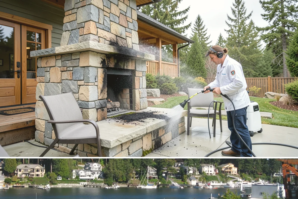Glass Cleaning in Gig Harbor, Pierce County, WA - Clean exterior glass in spring to clear winter grime, and again in early fall after the pollen and dry-season dust settle.