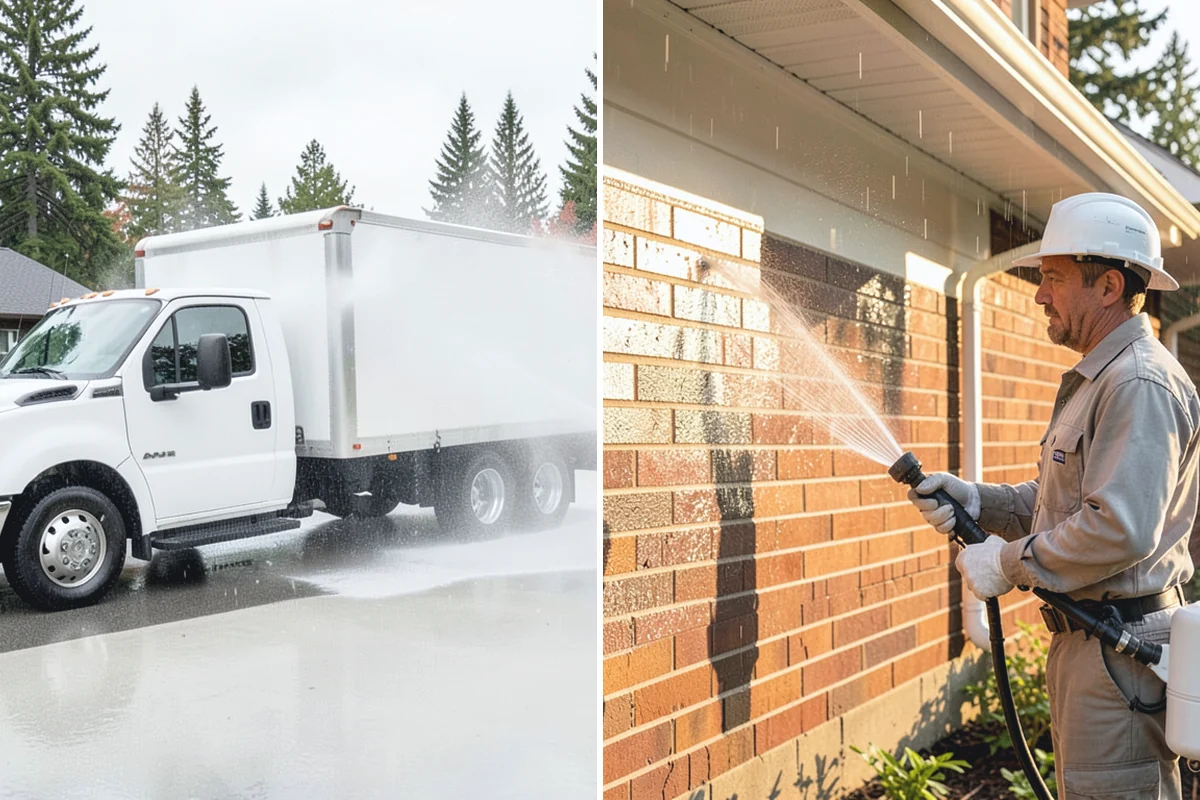 Glass Cleaning in Gold Bar, Snohomish County, WA - Rinse loose debris and pollen from the glass