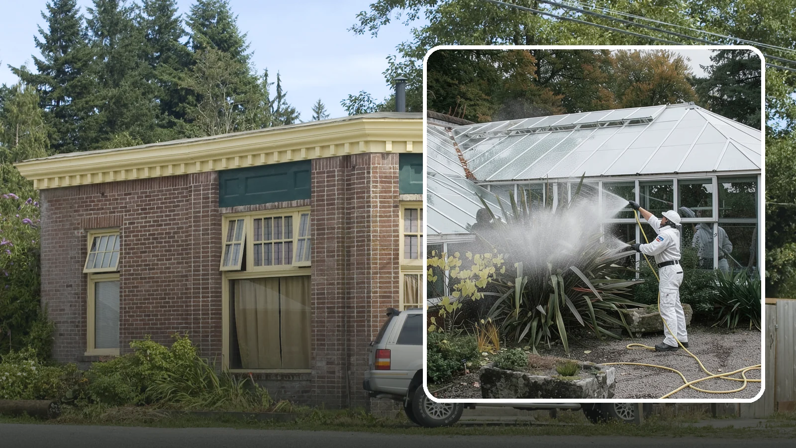 Glass Cleaning in Hamilton, Skagit County, WA - Streak-free exterior glass cleaning for windows, doors, and glass features that cuts through Northwest grime and mineral spotting.