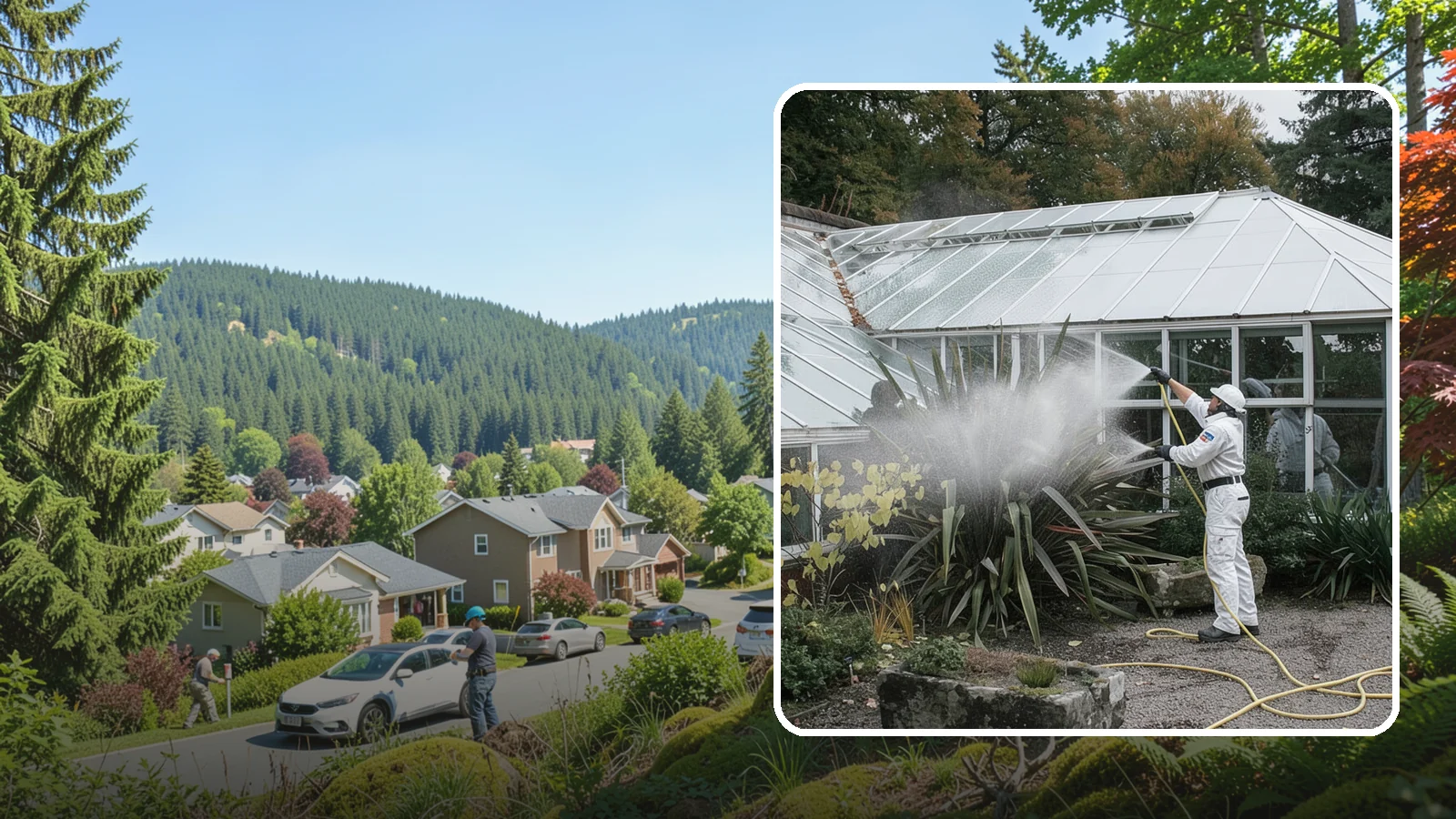 Glass Cleaning in Index, Snohomish County, WA - Streak-free exterior glass cleaning for windows, doors, and glass features that cuts through Northwest grime and mineral spotting.